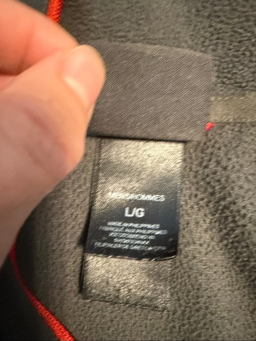 Men’s large charcoal gray 1/4 zip The North Face fleece pullover.